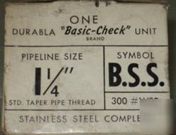 New - lot of 2- durable mfg. 1.25