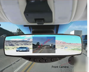 Rear view mirror front & rear camera 8GB sd card dvr