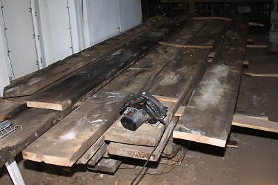 1870S lot of reclaimed lumber 7/4 x 12 x 18' rough sawn