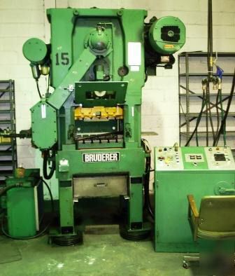 30 ton bruderer #bsta-25 high speed press w/ feed line