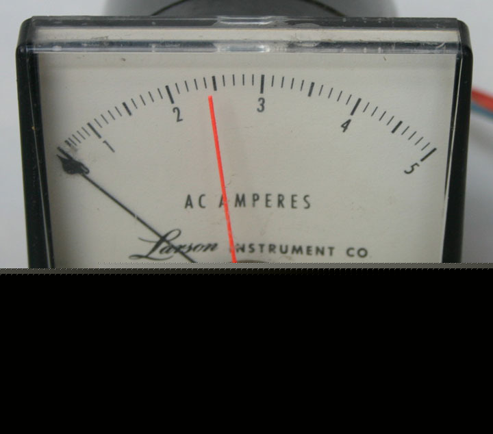 Ac amperes meter gauge electronic larson amps 0-5