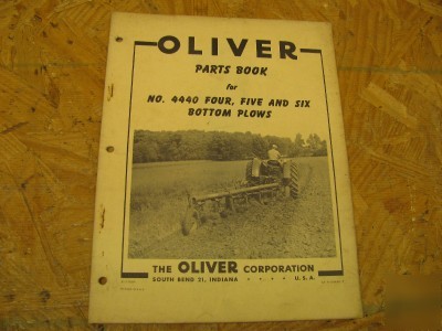 Oliver no. 4440 plow parts book manual catalog 4 5 6
