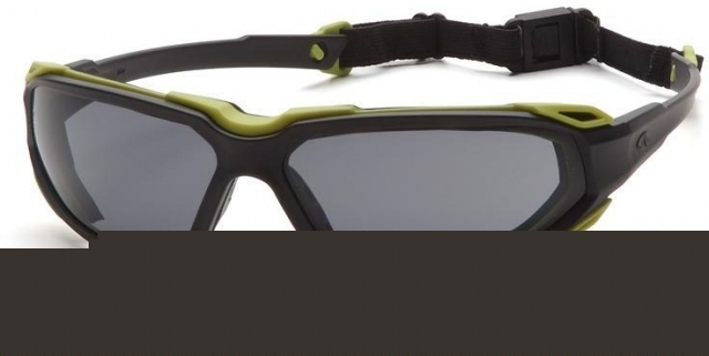 Pyramex highlander safety glasses - gray anti-fog lens