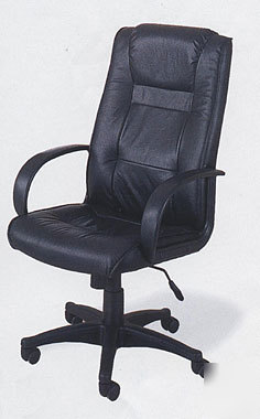 Black leather office chair - executive chair