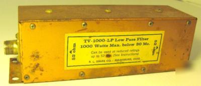 Drake tv-1000-lp low pass filter, ham, 1000 watts,