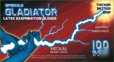 Gladiator latex exam gloves,1000 gloves,m, l, xl