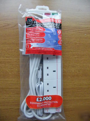 4 socket surge protector with telephone protection 2M