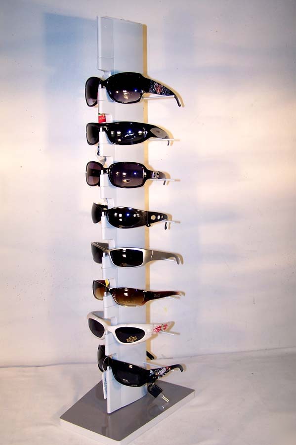 Locking security sunglass display rack eyewear case 8PR
