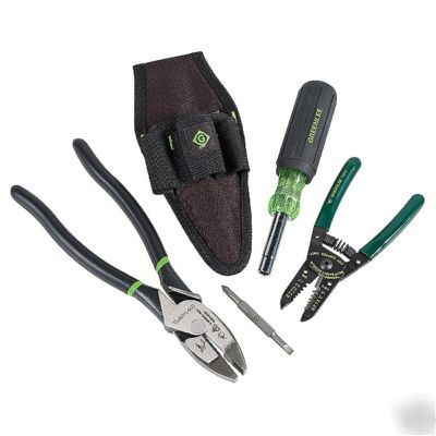 New lot of 2 greenlee tools 4 piece electrician's kits