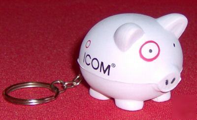New rare icom collectors item pig keychain key chain 
