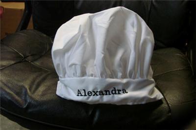 Personalized embroidered adult chefs hat