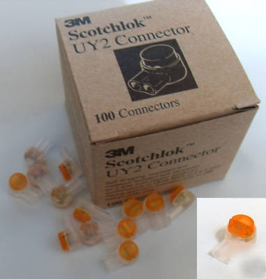 Qty 100 3M scotchlock UY2 connector 19-26 awg 2 wire