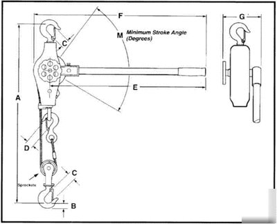 New hook international cable hoist 2 ton heavy duty 