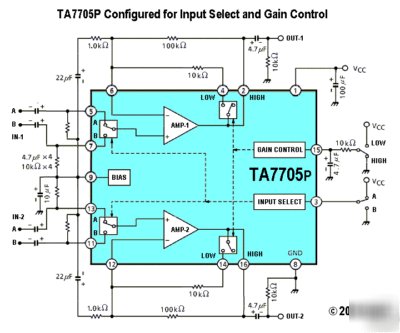 (6) programmable op-amps, low noise audio pre-amp 