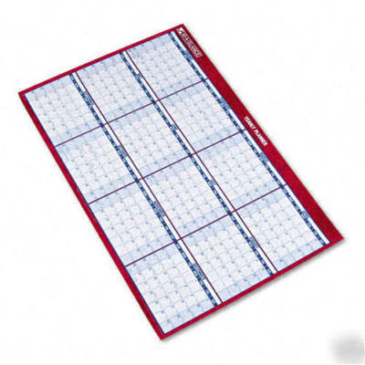 At-a-glance rev./erasable yearly wall planner -fastship