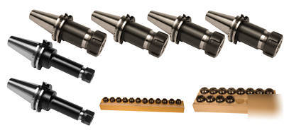 Cat 40 er tooling package (6 collet chucks 2 collet set