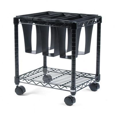 New safco wire file cart with removable tub 5228BL 