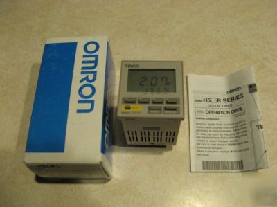 Omron H5CR-l timer 9.999 sec. - 9999 hrs. 12-24 vdc 