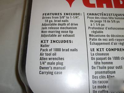 Porter cable 1 1/4 brand nalier kit