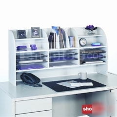 Safco 16COMPARTMENT radius front desktop organizer