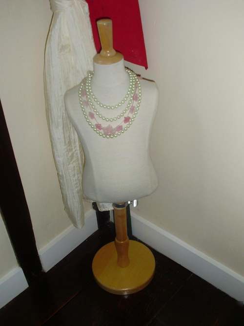 French vintage table top, child mannequin.