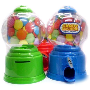 New 1 x candy sweet gumball toys machine game dispenser