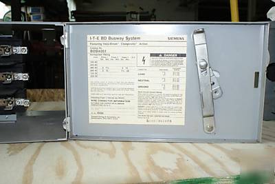 Siemens ite BOS14351 30 amp bus duct switch plug