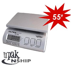 Ultraship 55 lb digital shipping postal scale w/ac 