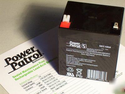 Battery 12V 4AH rechargeable sla SEC1050 power patrol