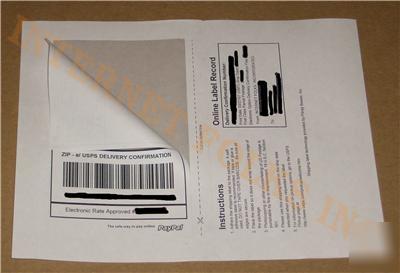 250 adhesive shipping no logo label peel stick paypal