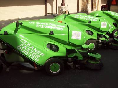 Green machine 414RS 3 parkinglot-indoor garage sweepers