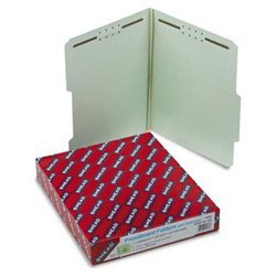 New 2 fastener gray green pressboard folders, letter...