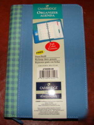 New cambridge organizer agenda undated; color formats 