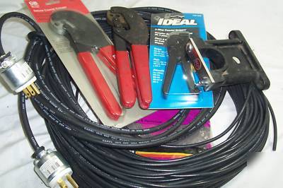 2 crimpers,stripper,>200FT.cable(belden RG58A/u) etc.