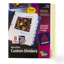AVE11547 avery color laser direct print custom dividers