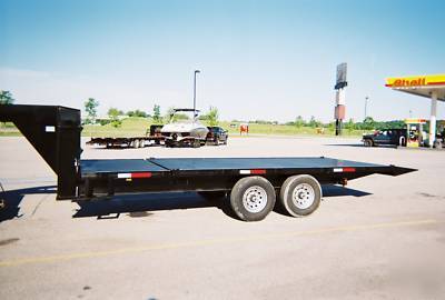 Goose neck 5 th wheel deck over trailer, 14,000 gvw