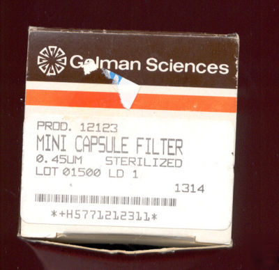 New 12123 pall gelman mini capsule