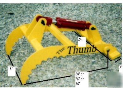 New bucket thumb grapple for skid steer loader tractor