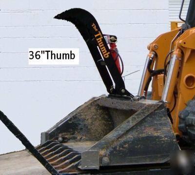 New bucket thumb grapple for skid steer loader tractor