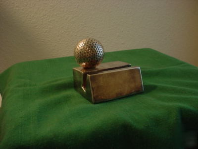 New wallace silversmiths business card holder golf ball 