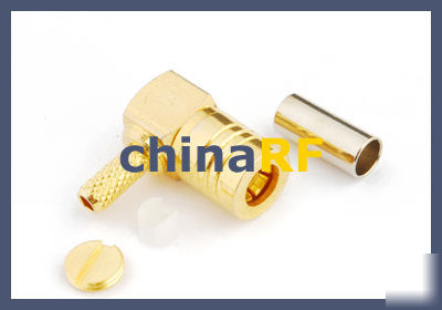 Smb jack crimp right angle connector for RG174 RG316