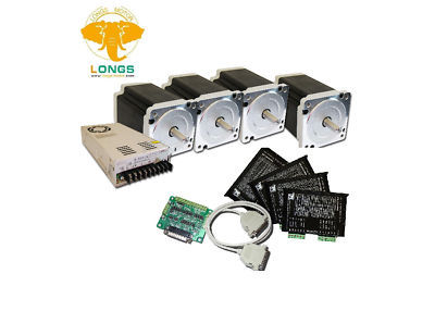 4 axis nema 34 stepper motor 740OZ-in driver 80V/8.2A 