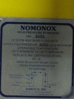 Breathing air filter sys. high press. scuba, paintball