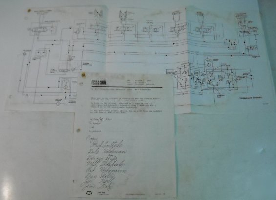Case 1986 602 compaction equip schematic lot w/ letter