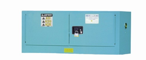 Justrite 17 gallon blue piggyback cabinet