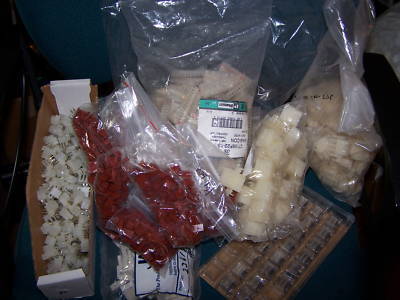 Lot of molex, panduit, amp, astron connectors all nos