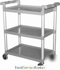 New restaurant dining room bus prep cart 250 lb cap.