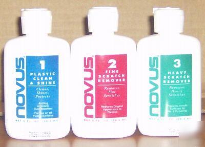 Novus plastic polish kit # 1, # 2, # 3 ( 2 oz. )