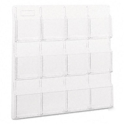 Reveal 12-pckt brkplastic booklet display rack, clear
