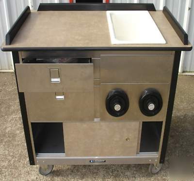 Used lakeside mobile drink / snack serving cart cabinet